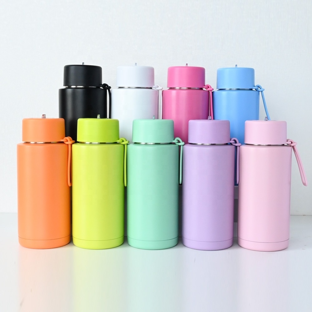 custom 34oz 1000ml sports gym KEWIXY style stainless steel vacuum flask ceramic inner water bottle with straw lid