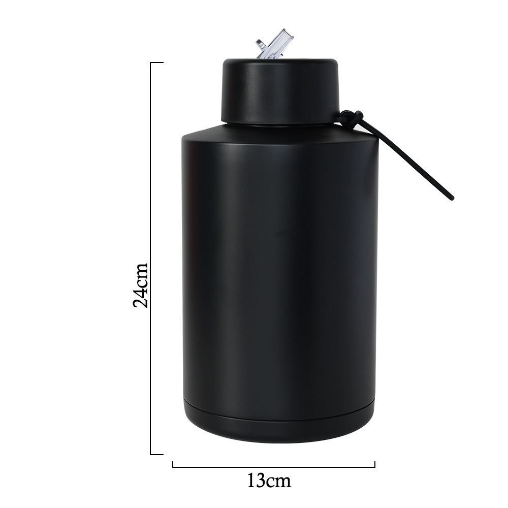 custom 68oz 2000ml KEWIXY double wall stainless steel tumbler vacuum flask frank green ceramic inner water bottle with straw lid