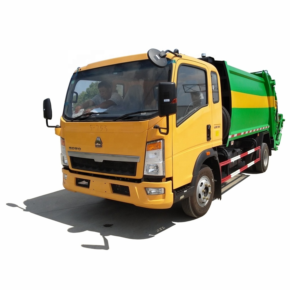 HOWO 4x2 140hp 8M3 5tons 8 tons Compressed garbage truck Garbage Compactor Trucks