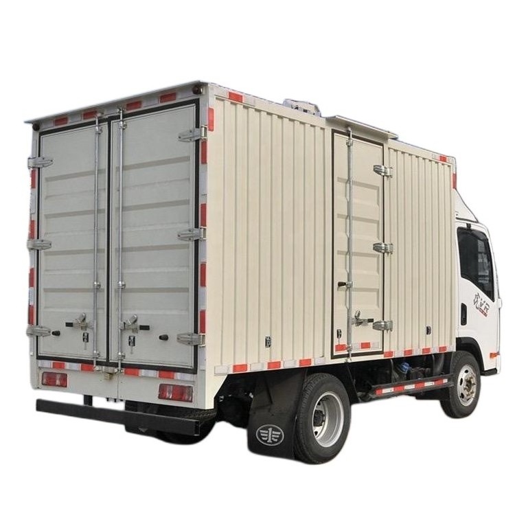 Cheap price FAW left and right hand drive 3ton 110hp light box cargo truck