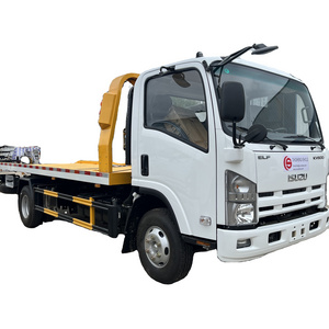 5 Tons Isuzu Wrecker Tow Truck Flatbed Platform Recovery  road rescue truck for Sale