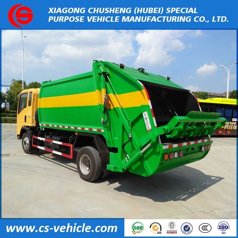 HOWO 4x2 140hp 8M3 5tons 8 tons Compressed garbage truck Garbage Compactor Trucks