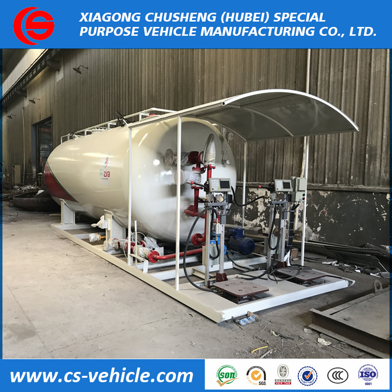 10tons 10MT 20m3 20000L LPG gas Tank Skid Mounted LPG Filling Station with LPG pump and dispenser