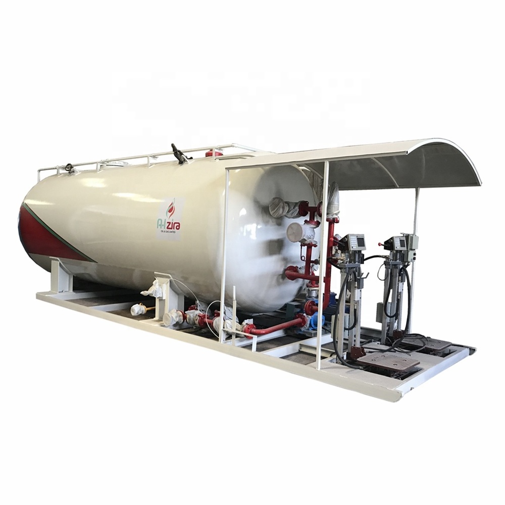 10tons LPG gas cylinder filling bottling plant 20M3 LPG gas skid mounted station for sale