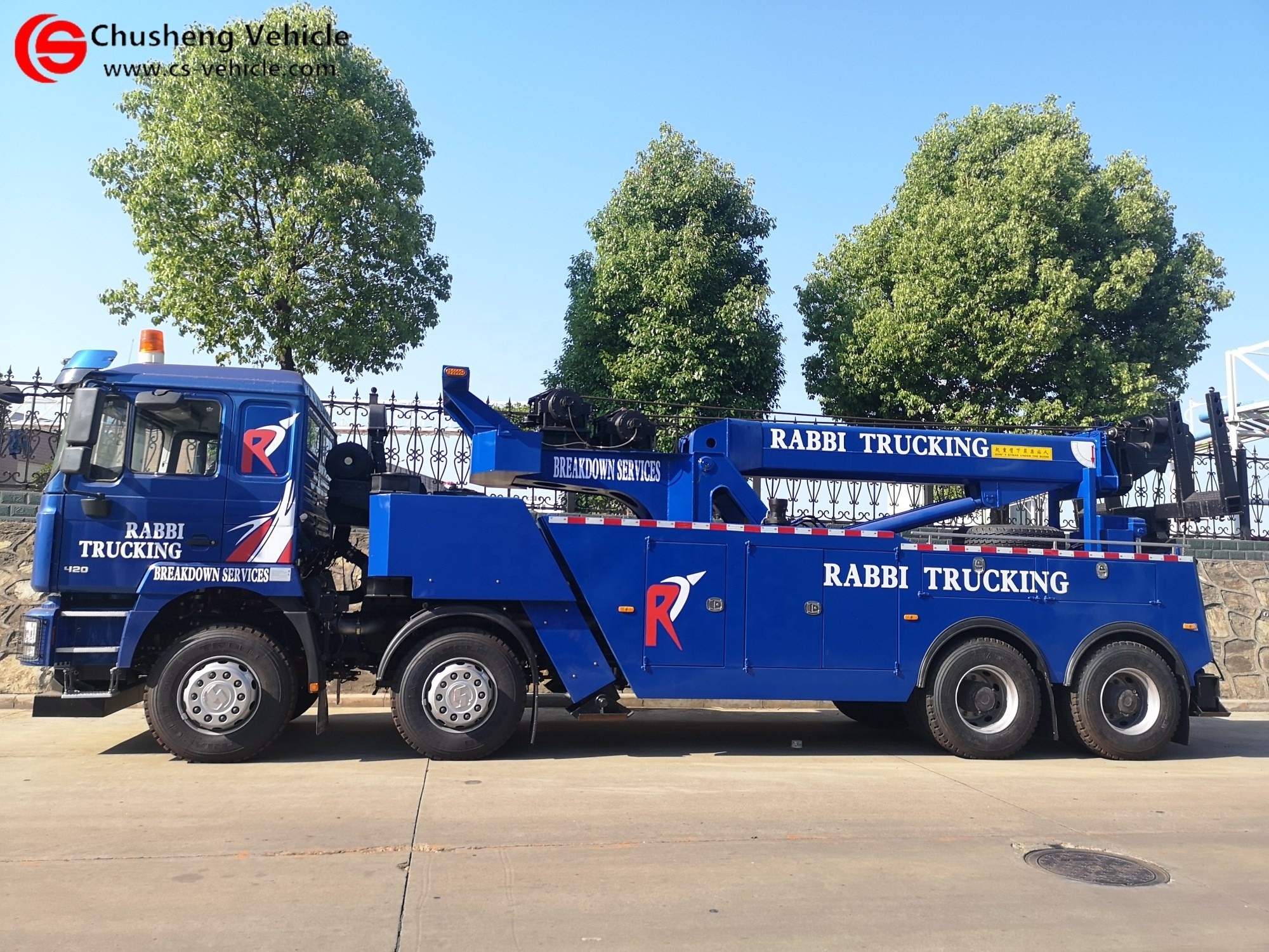 SHACMAN 50 Ton Heavy Rotator Recovery Wrecker 8x4 Towing Truck Crane Towing Truck remorque