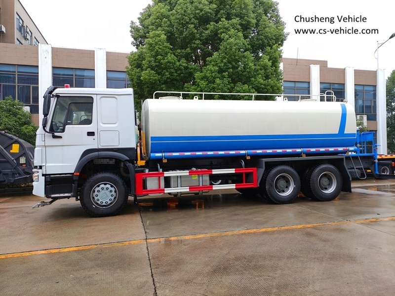 Sinotruk Howo 10 wheels water bowser 20cbm water tank sprinkler truck to Angola