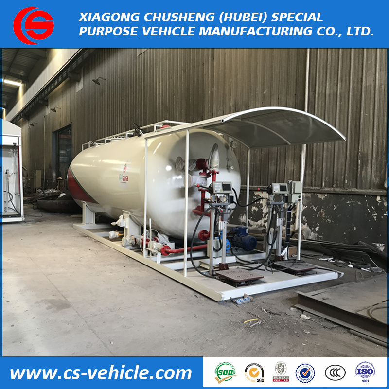 10tons 10MT 20m3 20000L LPG gas Tank Skid Mounted LPG Filling Station with LPG pump and dispenser