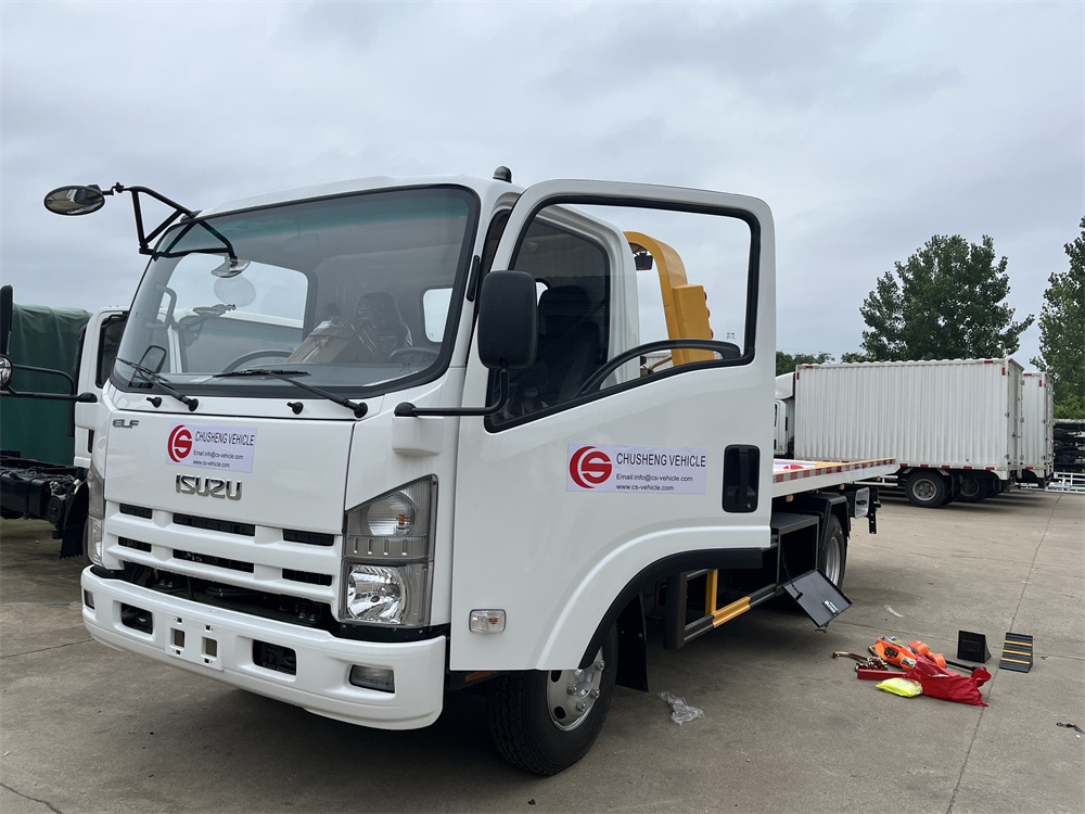 5 Tons Isuzu Wrecker Tow Truck Flatbed Platform Recovery  road rescue truck for Sale