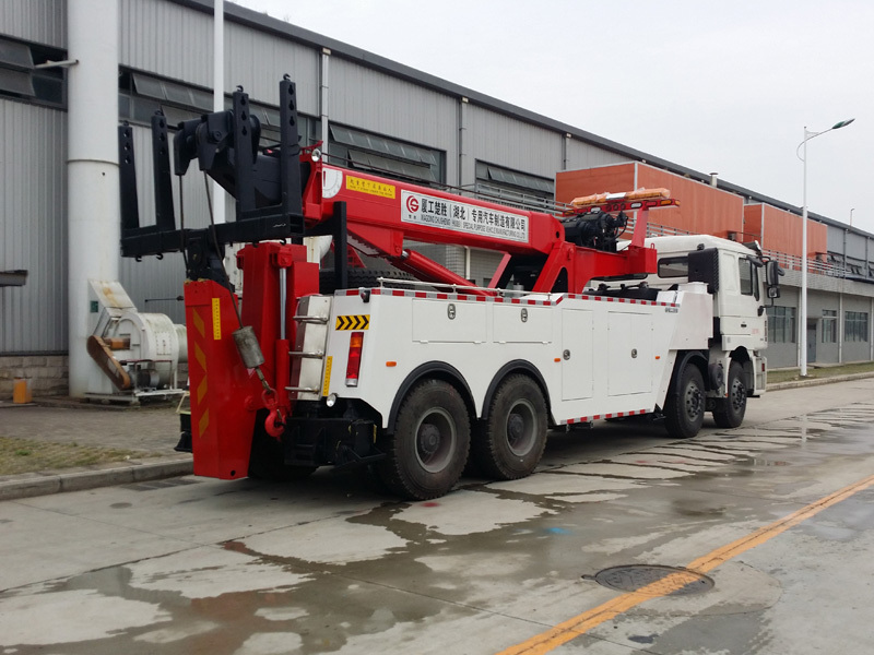 360 Degree Rotation Shacman 12 wheeler wrecker body 50ton rotator heavy duty road rescue towing Wrecker Truck for sale