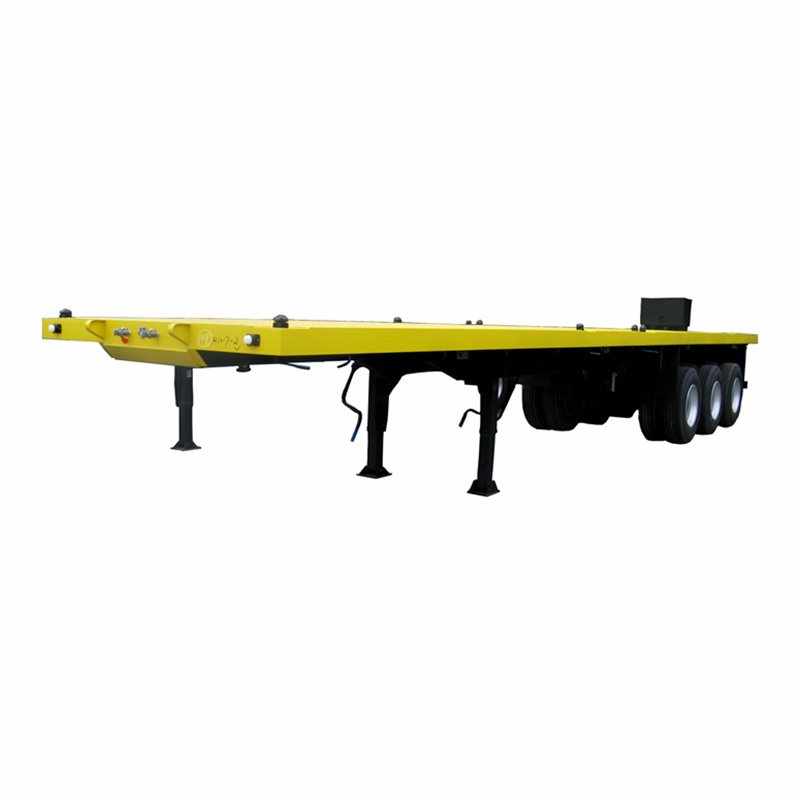 Dimensions ,wheelbase of 12m 40ft 30ton low bed semi tractor flatbed trailer with best price