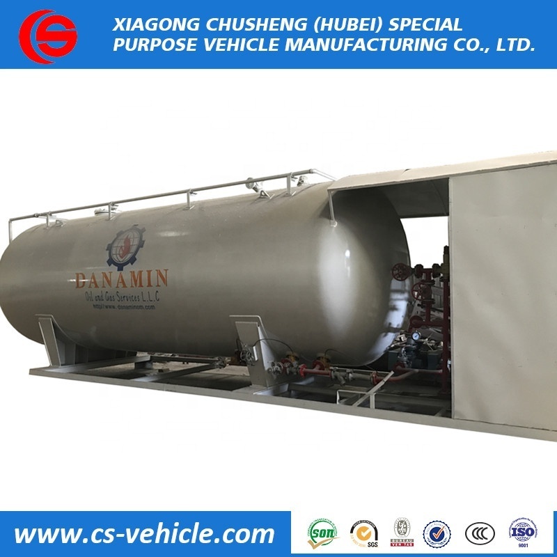 Cheap price 40000 Liters LPG mobile filling Gas plant 40m3 20tons lpg tank skid price for sale