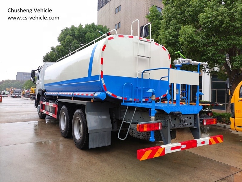 Sinotruk Howo 10 wheels water bowser 20cbm water tank sprinkler truck to Angola