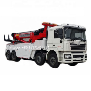 360 Degree Rotation Shacman 12 wheeler wrecker body 50ton rotator heavy duty road rescue towing Wrecker Truck for sale