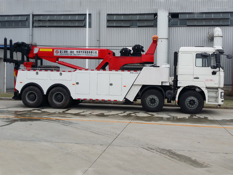 360 Degree Rotation Shacman 12 wheeler wrecker body 50ton rotator heavy duty road rescue towing Wrecker Truck for sale