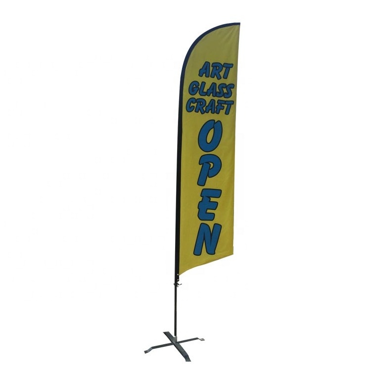 wholesale Outdoor advertising promotion Flags banners feather digital printing double sided Beach Flag