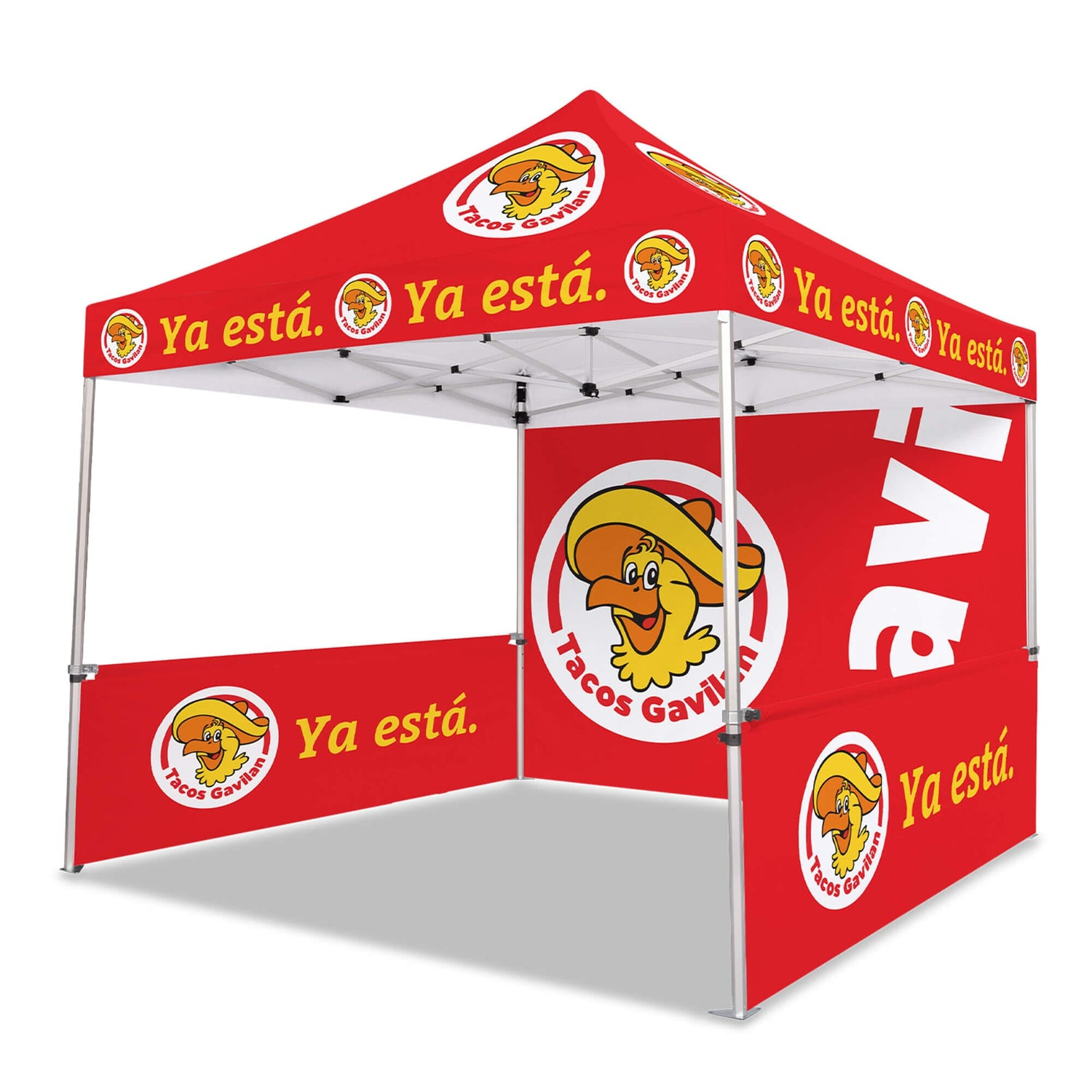 2024 Popular Top-Quality Pop-Up Canopy Tent Fully Customizable with Custom Back Wall and Nylon Carry Bag High-Strength Frame