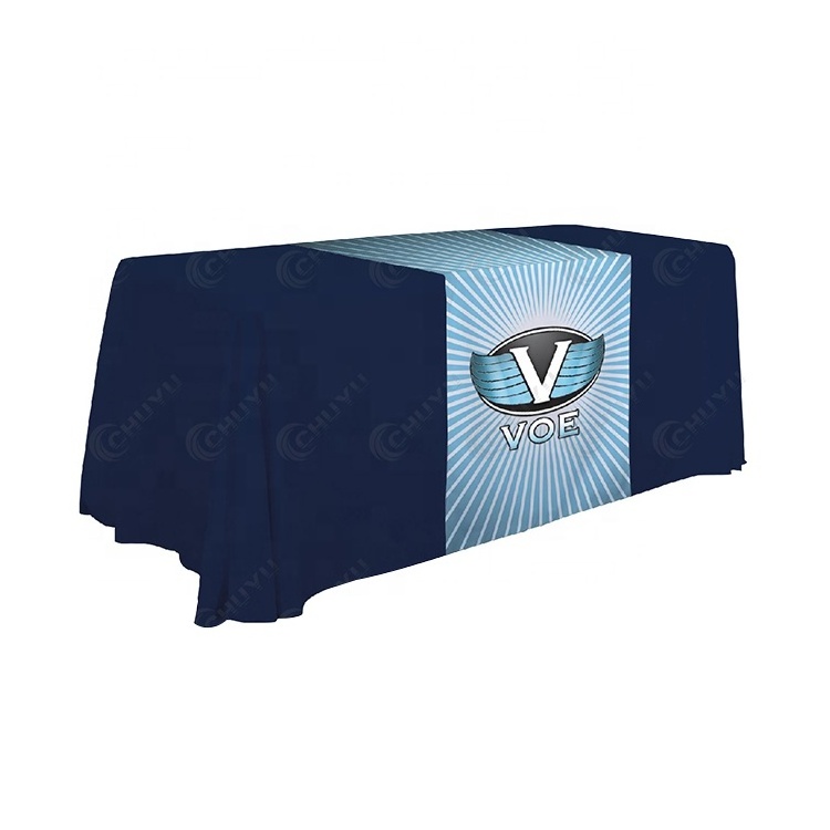 6Ft And 8Ft Custom Logo Fitted Trade Show Table Cloth Table cover