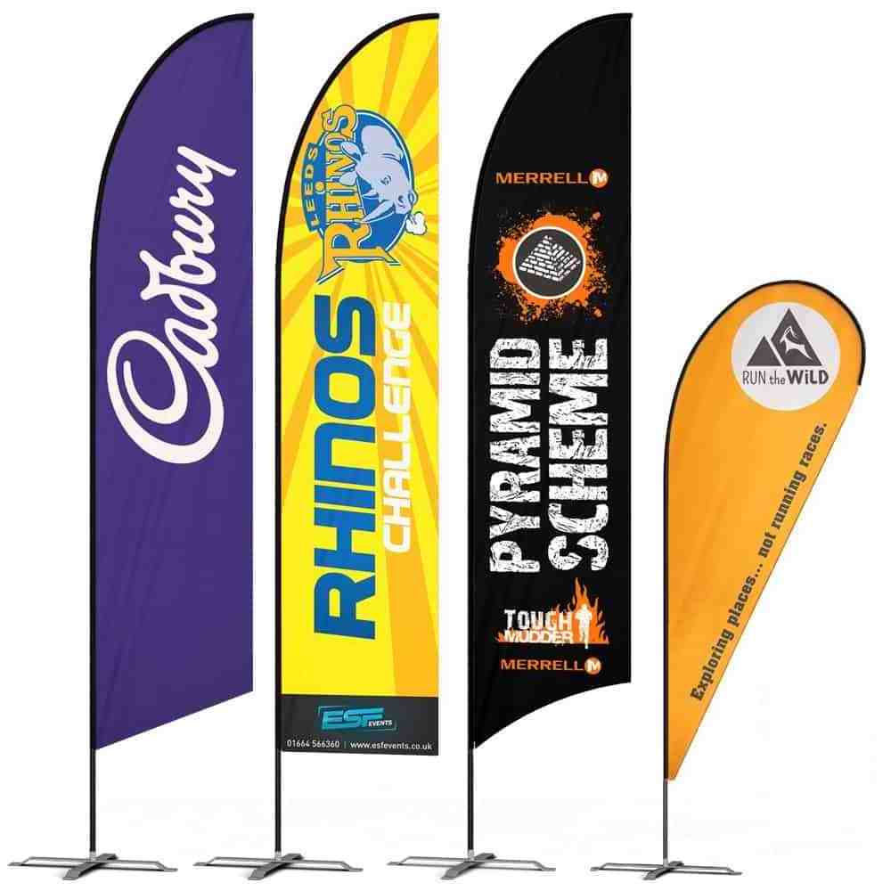 Flying Advertising Teardrop Feather Beach Flag Banner Stand