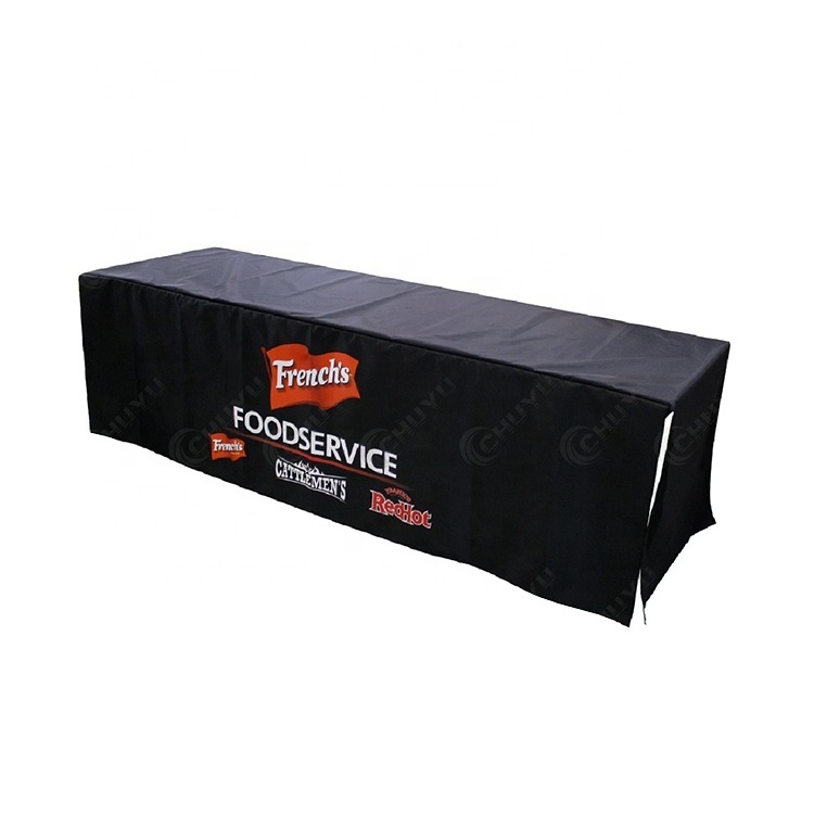 6Ft And 8Ft Custom Logo Fitted Trade Show Table Cloth Table cover