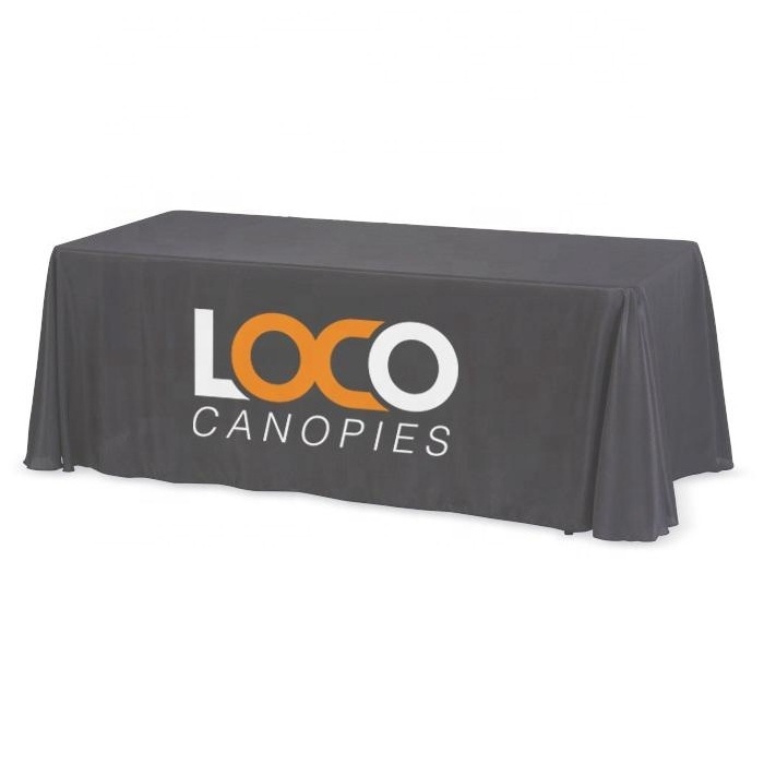 6Ft And 8Ft Custom Logo Fitted Trade Show Table Cloth Table cover