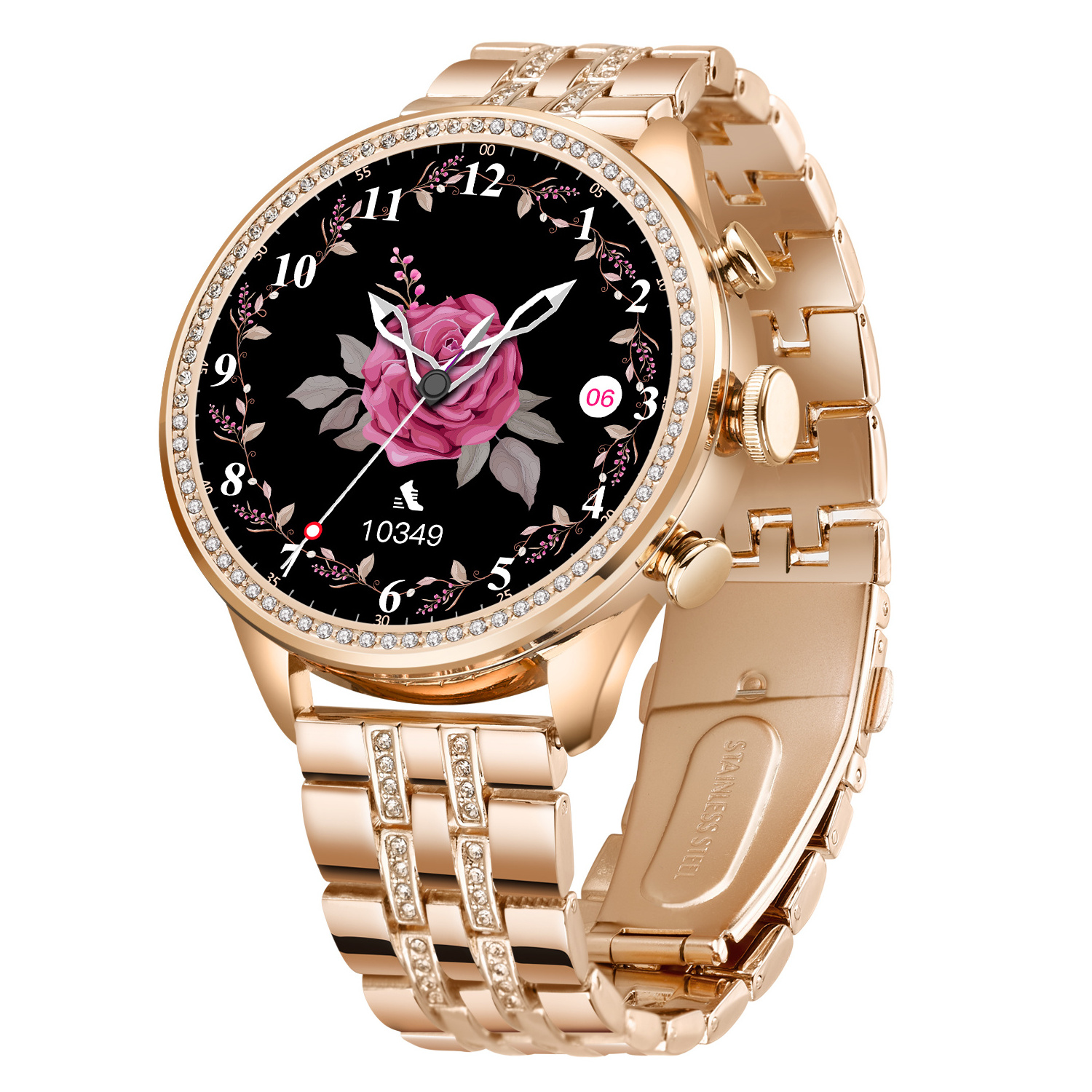 New Product Fashion Waterproof Long Battery Life Round Smartwatch Multi-Function Ladies Round Smart Watch