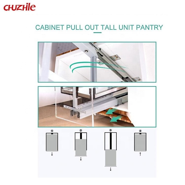 Pull-Out Kitchen Wire Basket Drawer Soft Closing Sliding Pantry Corner High Unit Carousel Wing Pull-Out Storage Basket