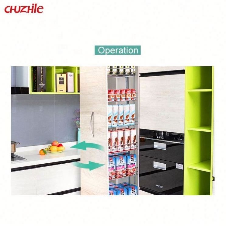 Kitchen Cabinet Soft Close 400mm Wide Pull Out Tall Larder Unit storage kitchens Pantry organizer