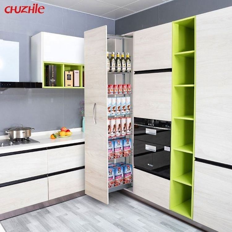 Kitchen Cabinet Soft Close 400mm Wide Pull Out Tall Larder Unit storage kitchens Pantry organizer