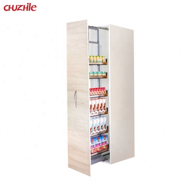 Cabinet Pull-Out Shelf Round Silver Nano Spray Basket Sliding Pantry Slide Out Kitchen High Storage Room Pantry