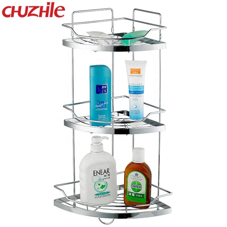 Fashionable Corner Shower Caddy, Stainless Steel Bathroom Shelf, Bathroom Rack