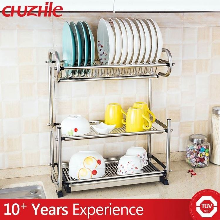 Light Weight Kitchen Plate Rack Steel Plate Storage Rack