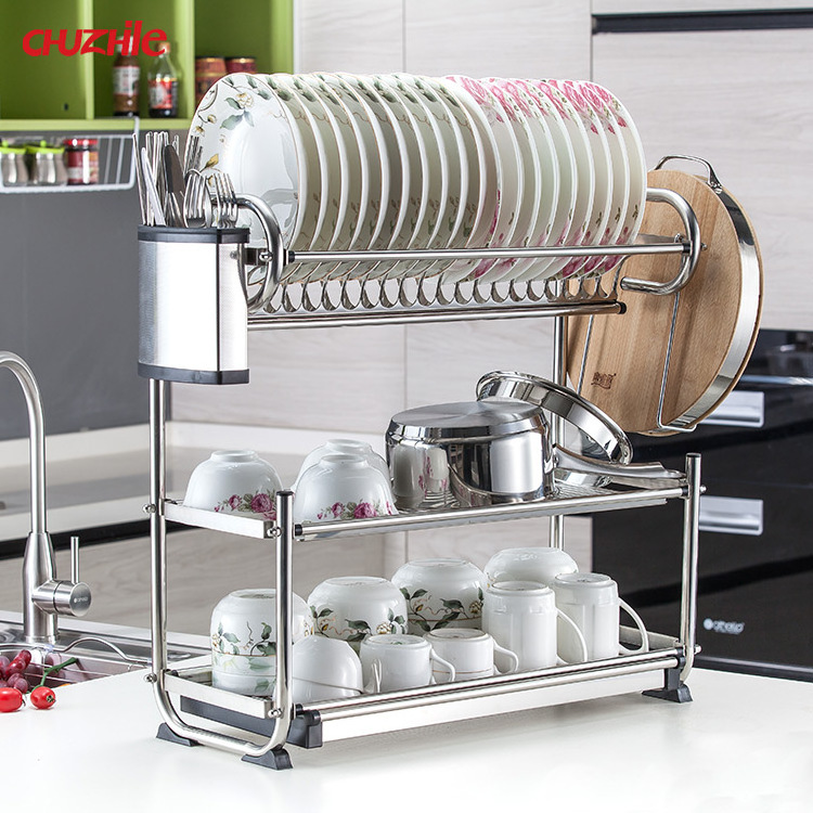 Hot Sale Morden drainer dish Rack stainless steel 3 layer kitchen drainer