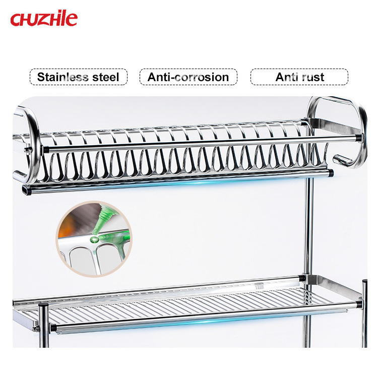 Hot Sale Morden drainer dish Rack stainless steel 3 layer kitchen drainer