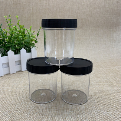 cosmetic packaging jar top sell empty wide mouth slime storage container with white lid 120ml clear plastic pet cream jar