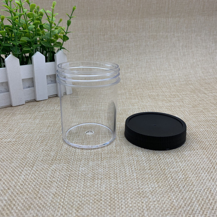 cosmetic packaging jar top sell empty wide mouth slime storage container with white lid 120ml clear plastic pet cream jar