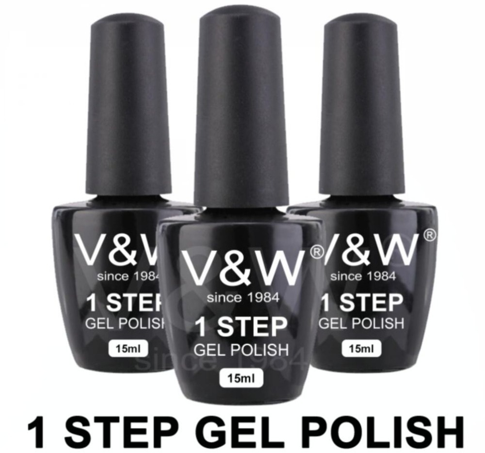 V&W factory no base no top color gel nail polish one step gel