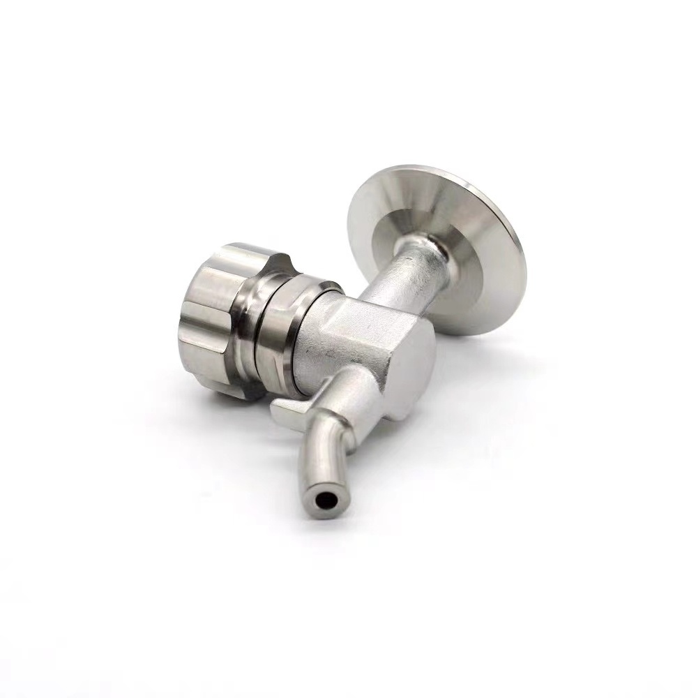 JSanitary Stainless Steel 304 Food Grade Sampling Valve With EPDM Sealing For Beer Fermenter Tri Clamp Sample Valve With Coil