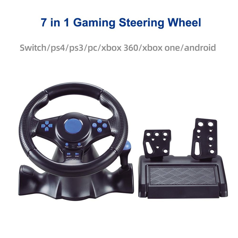 7in1 Gaming Steering Wheel PC Gaming Racing Wheel for PS4/PS3/Xbox One/Android TV/Nintendo Switch/Xbox Series S/X