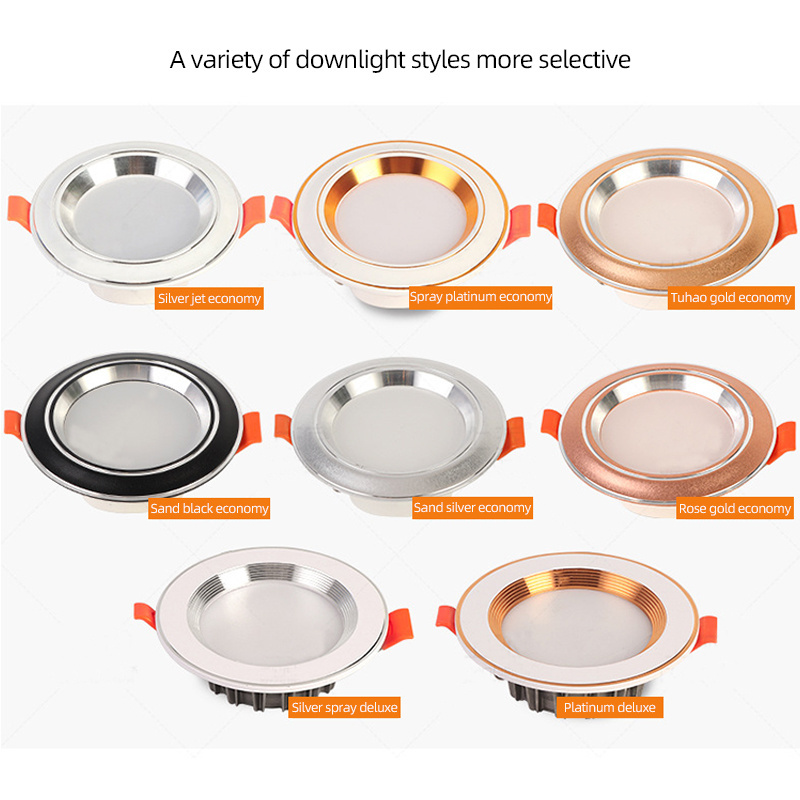 High Bright 3W 5W 7W 12W  Led Indoor  Downlight  Recessed Led Down Light