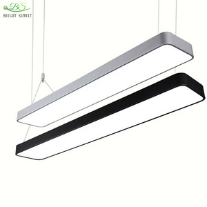 Wholesale Custom 24W 48W Rectangular SMD Linear Light Modern Office Hanging Aluminum Ceiling Lighting Fixture LED Pendant Light