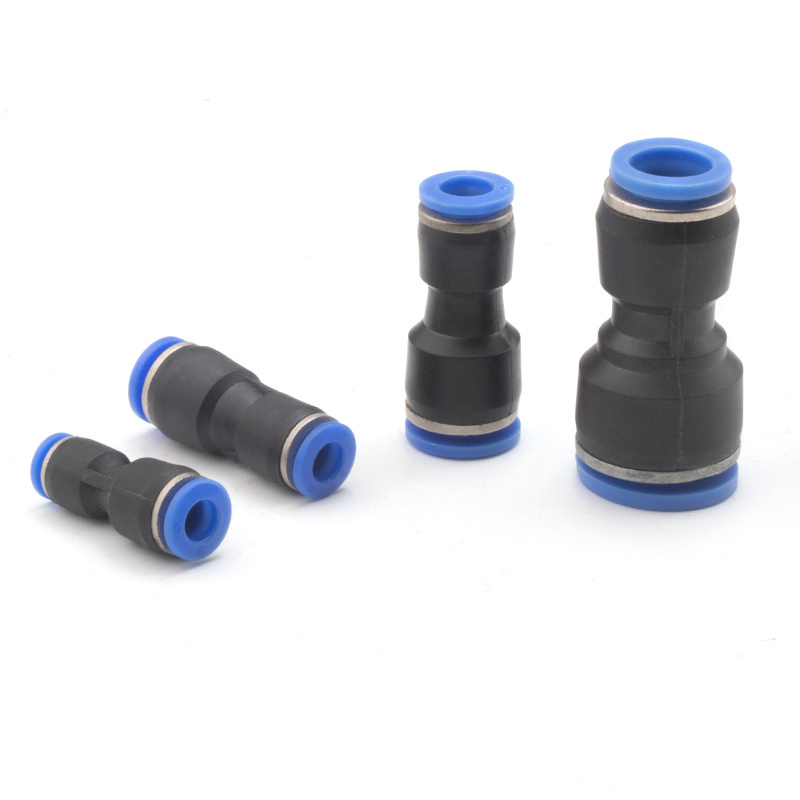 PG 4mm 6mm 8mm 12mm 14mm M5 1/2 To 3/4 Smc Type Push Pneumatic Metal Fittings For Water Tubes