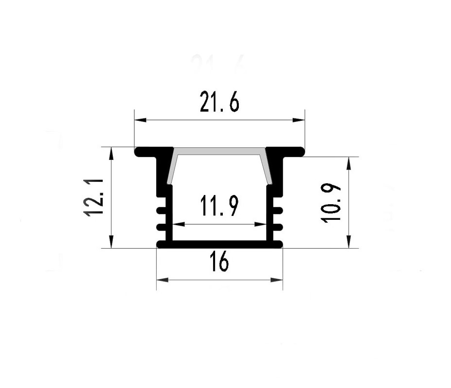 Hot Selling Recessed LED Aluminum Ceiling Profile for Strip Light