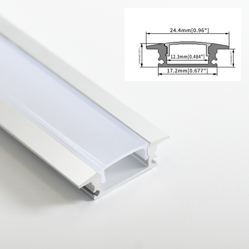 Recessed 17x7(mm) Wardrobe Lights LED Aluminum Profile for LED Lighting Strips Cabinet Light