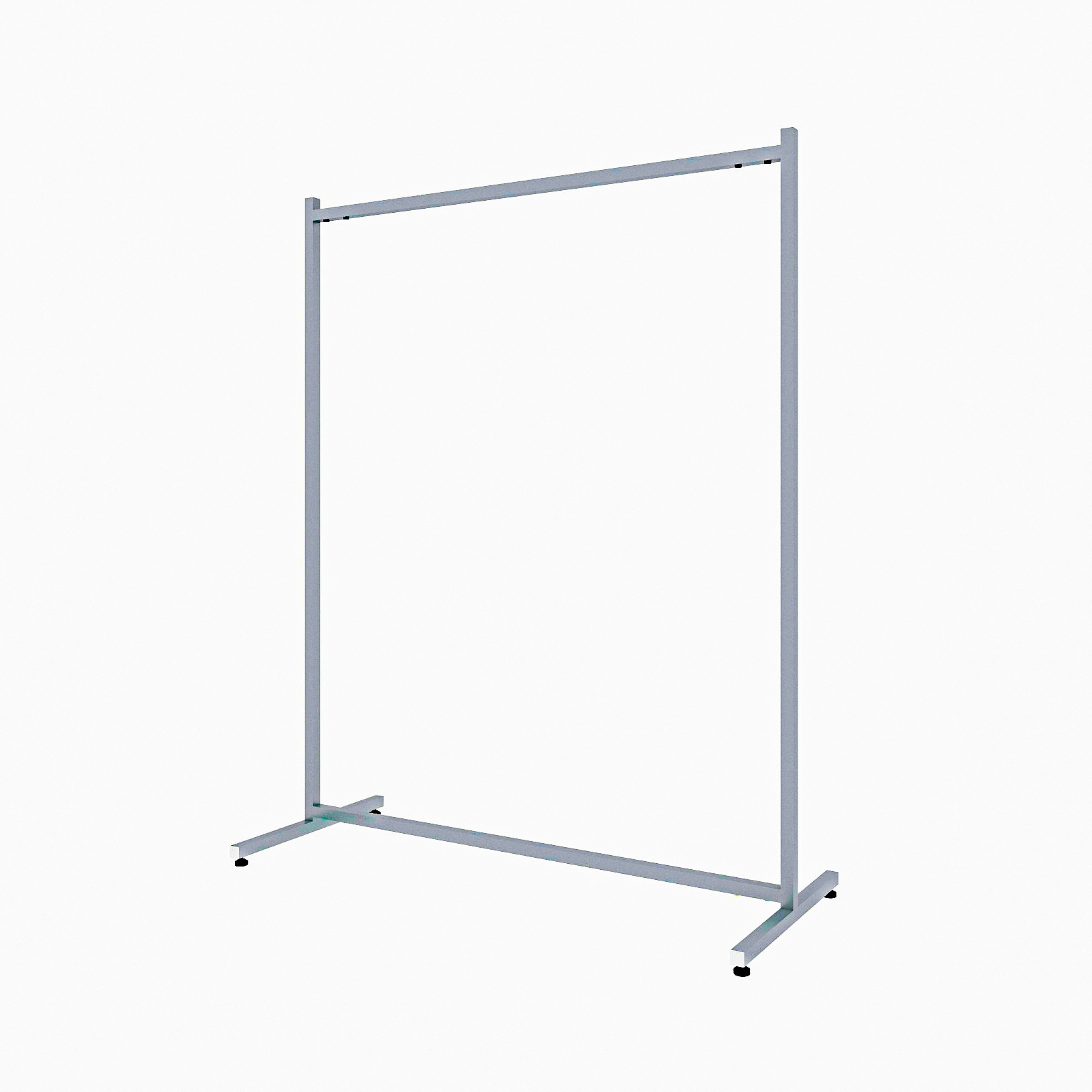 Manufacturers Selling Clothes Display Racks Shelf For Clothing Shop Silver Powder Coating Steel Clothing Display Hanging Rack