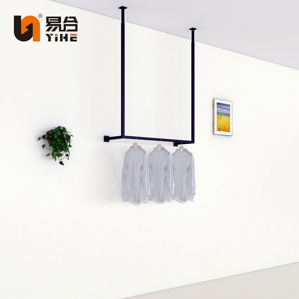 Metal Wall Mounted Clothing Hanging Racks Garment Store Display Shelf Stands Retail Shop Fittings