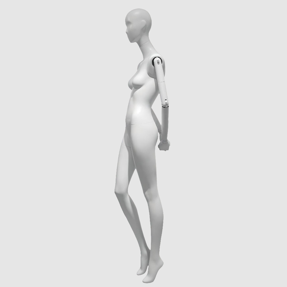 YIHE adjustable full body mannequin female for clothes display with wooden arms velvet mannequin women