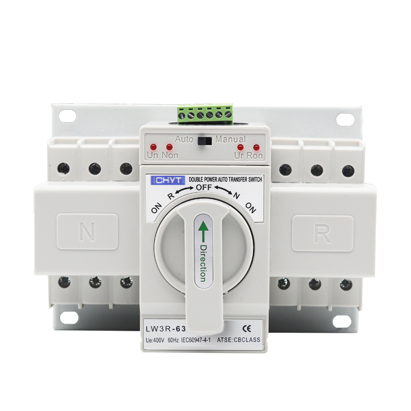 CHYT Electrical ATS Changeover Switch Dual Power Modular Automatic Transfer Switch 3 Phase 63A