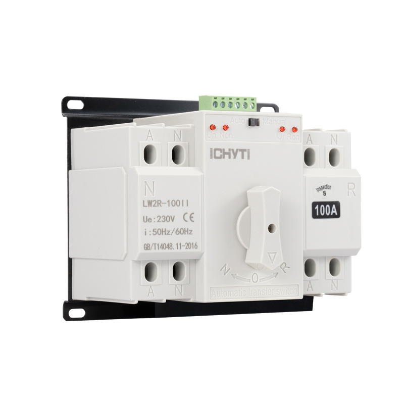 LW2R-100II MCB ATS Single Phase 2P 100 Amp Automatic Changeover Switch Low Voltage AC 220V 100Amp Automatic Transfer Switch