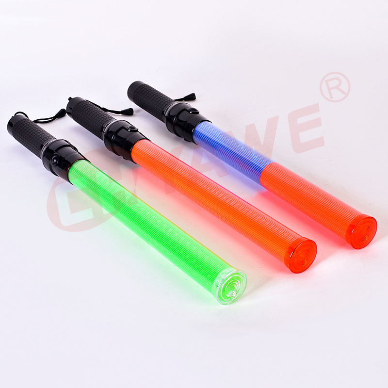 PVC reflective led marshaling traffic plastic baton traffic wands