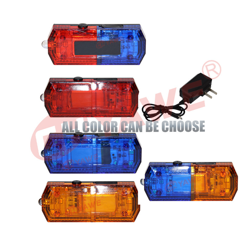 traffic Portable LED Shoulder Light strobe warning light Emergency Rechargeable mini red blue shoulder light